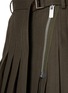  - SACAI - Asymmetrical Chalk Striped Pleated Skirt