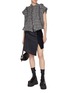 Figure View - Click To Enlarge - SACAI - Cap Sleeve Wool Blend Tweed  Jacket