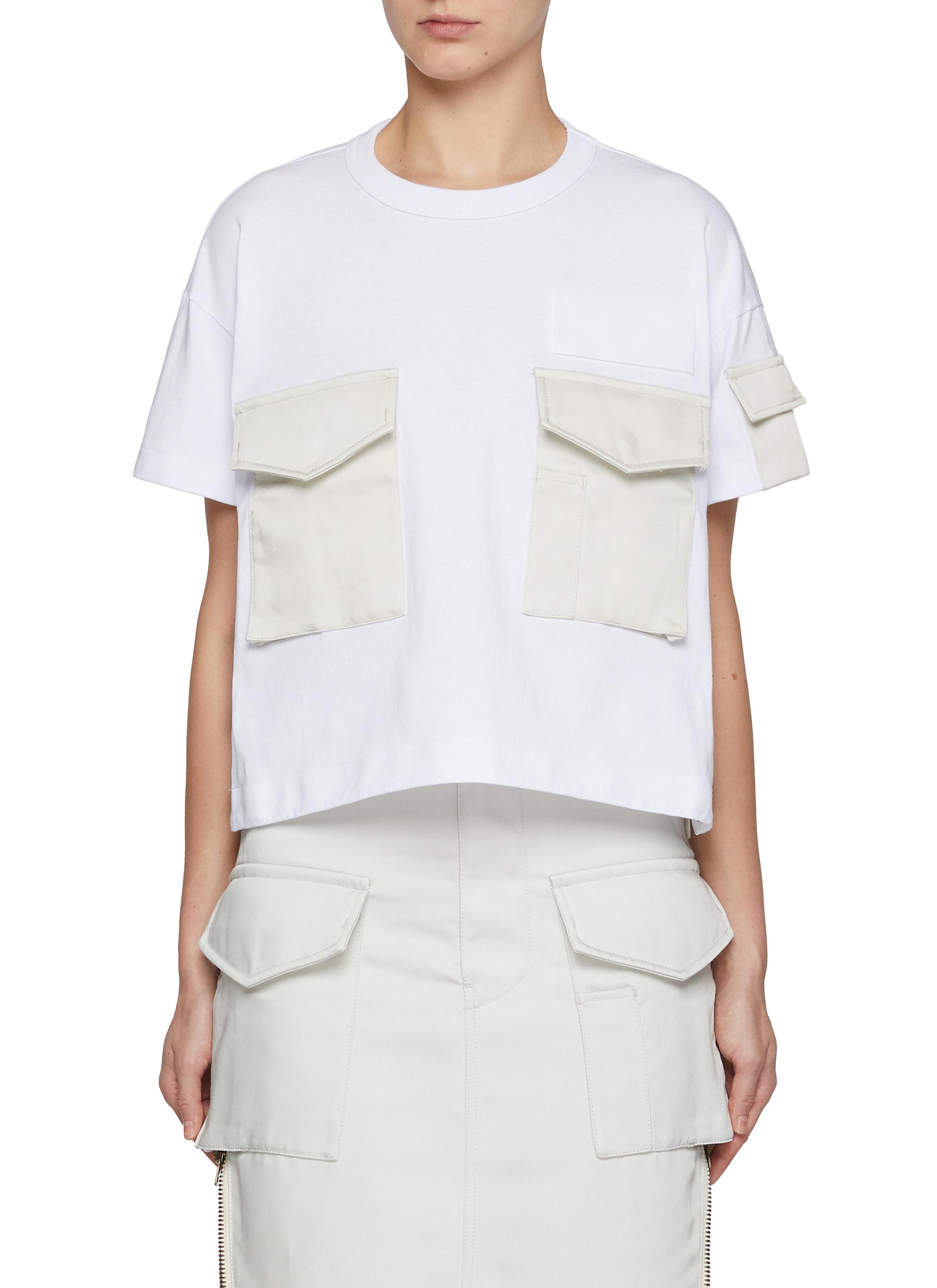 SACAI | x Spiewak Faux Multi Pocket Cotton T-shirt | Women SACAI | x Spiewak Faux Multi Pocket Cotton T-shirt | Women