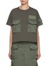 Main View - Click To Enlarge - SACAI - x Spiewak Faux Multi Pocket Cotton T-shirt