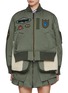 Main View - Click To Enlarge - SACAI - x Spiewak Faux Shearling Lined Patch Bomber Jacket