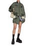 Figure View - Click To Enlarge - SACAI - x Spiewak Faux Shearling Lined Patch Bomber Jacket