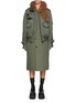 Main View - Click To Enlarge - SACAI - x Spiewak Faux Fur Collar Patch Coat