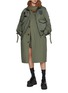 Figure View - Click To Enlarge - SACAI - x Spiewak Faux Fur Collar Patch Coat