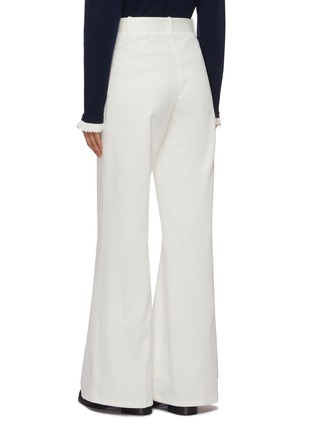 Back View - Click To Enlarge - PRUNE GOLDSCHMIDT - Patch Pocket Flared Leg Cotton Pants