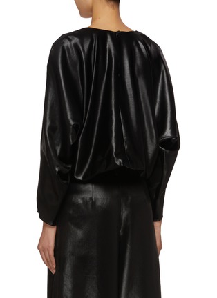 Back View - Click To Enlarge - PRUNE GOLDSCHMIDT - Raso Sweatshirt Effect Top