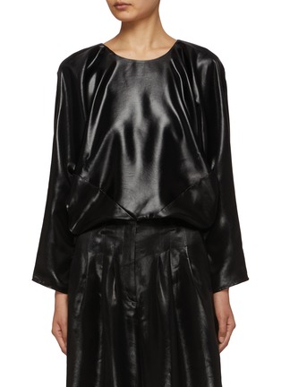 Main View - Click To Enlarge - PRUNE GOLDSCHMIDT - Raso Sweatshirt Effect Top