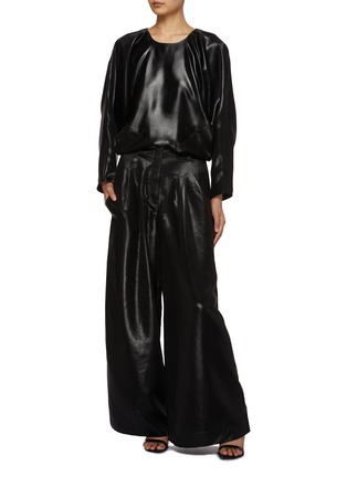 Figure View - Click To Enlarge - PRUNE GOLDSCHMIDT - Raso Sweatshirt Effect Top