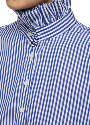  - PRUNE GOLDSCHMIDT - Liquette Striped Ruffled Cotton Shirt