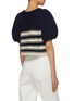 Back View - Click To Enlarge - PRUNE GOLDSCHMIDT - Cropped Striped Knit Top