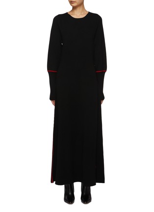 Main View - Click To Enlarge - PRUNE GOLDSCHMIDT - Jocker Merino Wool Maxi Dress