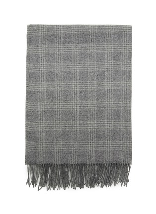 Detail View - Click To Enlarge - BRUNELLO CUCINELLI - Checkered Cashmere Scarf