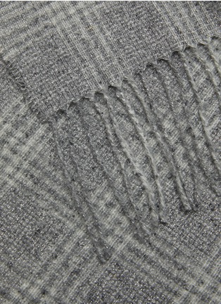 Detail View - Click To Enlarge - BRUNELLO CUCINELLI - Checkered Cashmere Scarf