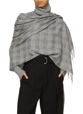 Figure View - Click To Enlarge - BRUNELLO CUCINELLI - Checkered Cashmere Scarf