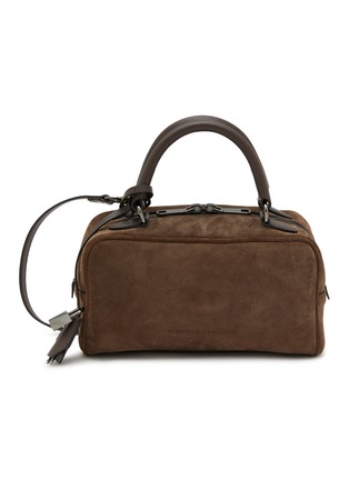 Main View - Click To Enlarge - BRUNELLO CUCINELLI - Small Boston Suede Top Handle Bag