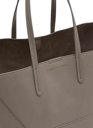 Detail View - Click To Enlarge - BRUNELLO CUCINELLI - Leather Tote Bag