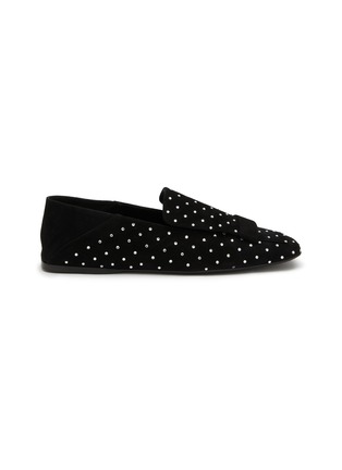 Main View - Click To Enlarge - SERGIO ROSSI - Suede Strass Embellished Loafers