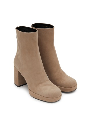 Detail View - Click To Enlarge - SERGIO ROSSI - 75 Platform Suede Ankle Boots