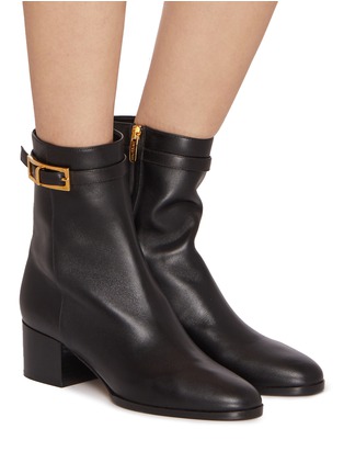 Figure View - Click To Enlarge - SERGIO ROSSI - 45 Leather Ankle Boots