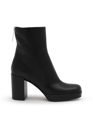 Main View - Click To Enlarge - SERGIO ROSSI - 75 Platform Leather Ankle Boots