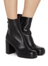 Figure View - Click To Enlarge - SERGIO ROSSI - 75 Platform Leather Ankle Boots