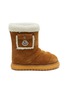 Main View - Click To Enlarge - MONCLER - Gaia Pocket Mid Snow Suede Shearling Boots