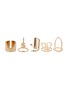 Main View - Click To Enlarge - SACAI - Gold Toned Nail Ring — Set of 5