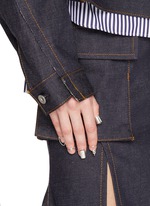 SACAI | Silver Toned Nail Ring — Set of 5 | SILVER | Women