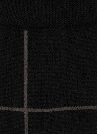 Detail View - Click To Enlarge - SACAI - Gridline Cotton Windowpane Socks