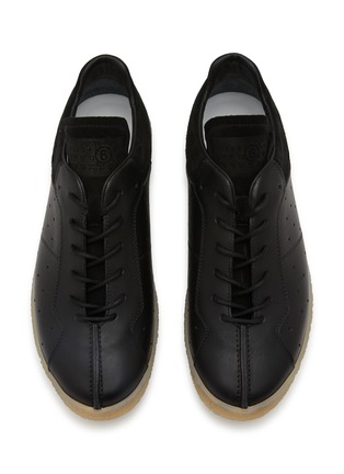 Detail View - Click To Enlarge - MM6 MAISON MARGIELA - Lace Up Leather Men's Sneakers