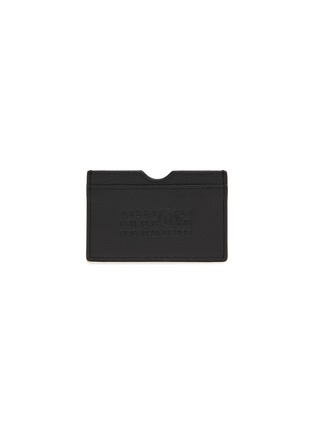 Main View - Click To Enlarge - MM6 MAISON MARGIELA - Numeric Logo Embossed Leather Cardholder