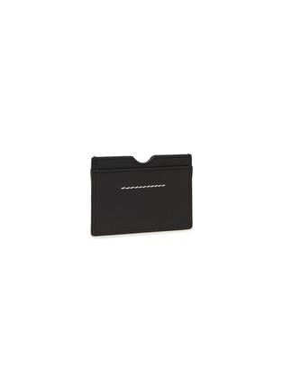 Figure View - Click To Enlarge - MM6 MAISON MARGIELA - Numeric Logo Embossed Leather Cardholder