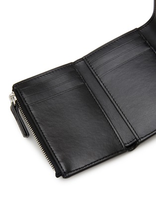 Detail View - Click To Enlarge - MM6 MAISON MARGIELA - Numeric Logo Embossed Leather Trifold Cardholder