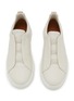 Detail View - Click To Enlarge - ERMENEGILDO ZEGNA - Triple Stitch Low Top Leather Sneakers