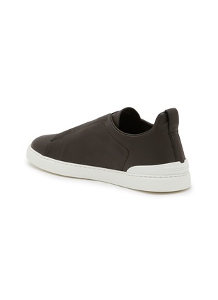 Detail View - Click To Enlarge - ERMENEGILDO ZEGNA - Triple Stitch Low Top Leather Sneakers