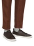 Figure View - Click To Enlarge - ERMENEGILDO ZEGNA - Triple Stitch Low Top Leather Sneakers