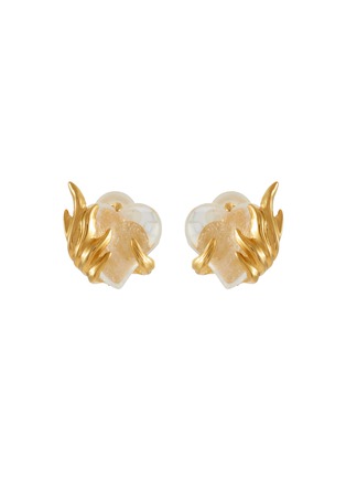 Main View - Click To Enlarge - GOOSSENS - Coeur Précieux Heart Gold-Plated Ear Clips