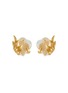 Main View - Click To Enlarge - GOOSSENS - Coeur Précieux Heart Gold-Plated Ear Clips