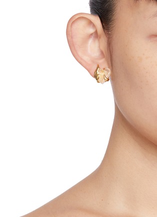 Figure View - Click To Enlarge - GOOSSENS - Coeur Précieux Heart Gold-Plated Ear Clips