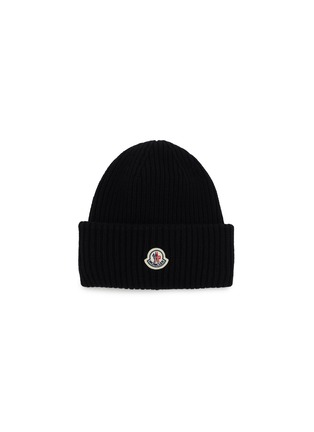 Main View - Click To Enlarge - MONCLER - Logo Patch Wool Cashmere Beanie