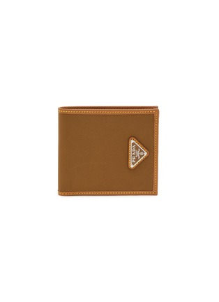 Main View - Click To Enlarge - PRADA - Enamelled Logo Tessuto Vitello Re-nylon Bi-fold Wallet