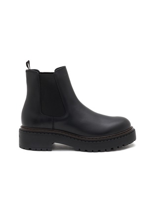 PRADA | Double Chocolate Leather Chelsea Boots