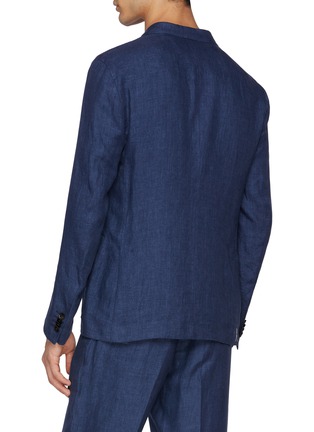 Back View - Click To Enlarge - ZEGNA - Unlined Oasi Lino Shirt Jacket