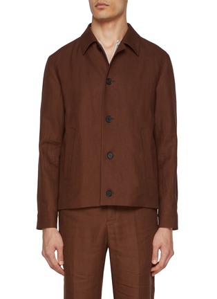 Main View - Click To Enlarge - ZEGNA - Button Up Oasi Lino Chore Jacket