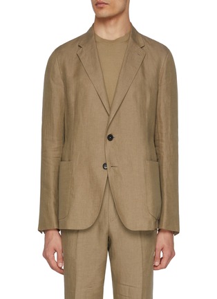 Main View - Click To Enlarge - ZEGNA - Unlined Oasi Lino Shirt Jacket