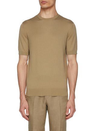 Main View - Click To Enlarge - ZEGNA - Crewneck Premium Cotton T-shirt