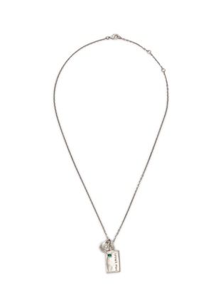 Main View - Click To Enlarge - GOOSSENS - Collier Lettre Talisman Love Palladium Plated Brass Resin Chain Neckalce