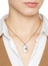 Figure View - Click To Enlarge - GOOSSENS - Collier Lettre Talisman Love Palladium Plated Brass Resin Chain Neckalce