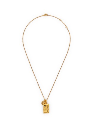 Main View - Click To Enlarge - GOOSSENS - Collier Lettre Talisman Love 24K Gold Plated Brass Resin Chain Neckalce