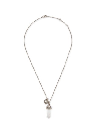 Main View - Click To Enlarge - GOOSSENS - Talisman Palladium Plated Brass Crystal Chain Neckalce